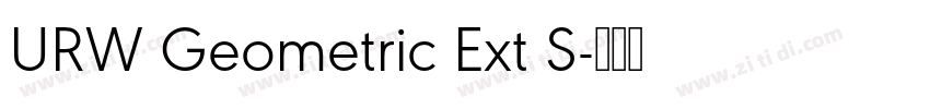 URW Geometric Ext S字体转换